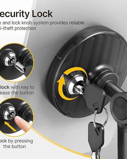 monTEK Anti-Theft Tablet Stand, Frameless Universal Tablet Kiosk with Security Lock Fit 7”-15” Screen Size, Compatible with IPad Pro/Air/Mini and Samsung Tab, Black