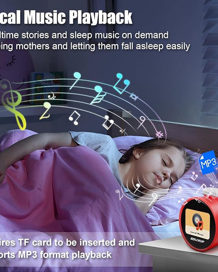 Smart Alarm Clock for Kids, AI Voice Assistant Clock with Chat, Ok to Wake Clock, 12 White Noise Sounds, Sleep Trainer, Time Management Tool, Music Player via TF/MP3 Card, Weather Forecast