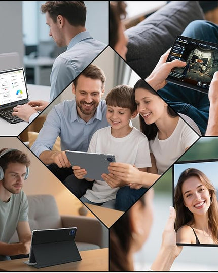 2026 Android 15 Tablet with Keyboard, 26GB RAM, 256GB ROM(2TB Expand), 10 inch tablet with Octa-core, Gemini AI, 8000mAh, 2.4G/5G WiFi, BT 5.0, 5MP+13MP, Tablets with Case, Mouse, Stylus (Black Case)