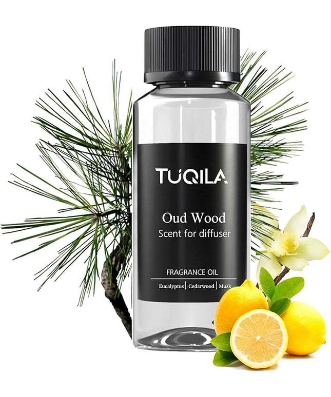 Hotel Waterless Diffuser Oil Oud Wood, Essential Scent Oil Usage Cold Air Waterless Diffuser, Luxury Scents Oils Fragrance Bottle120 ML Home Natural Flavour