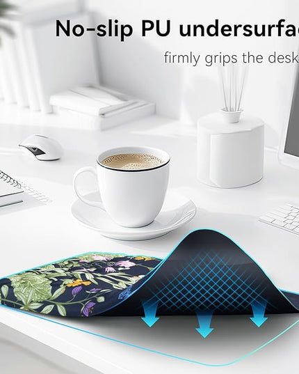Ospelelf Mouse Pad with Wrist Rest Floral Ergonomic Comfortable Pain Relief Mousepad Wrist Support for Computer Office