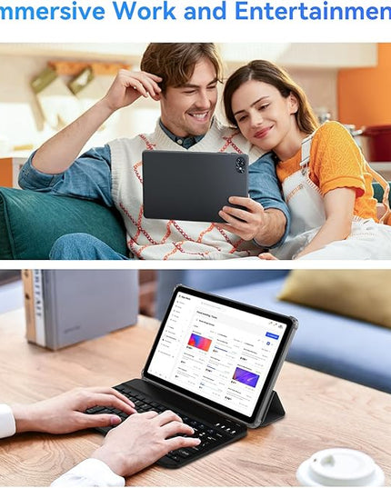 Tablet 2026 Android Tablets 10 Inch, Electronics Tablets with Keyboard, 18GB+128GB/2TB TF Upgradeable Android 16 Tablet, Gemini AI 2 in 1 Tablet with Pen, BT5.0, GPS, OTG, Suitable for Joy and Office