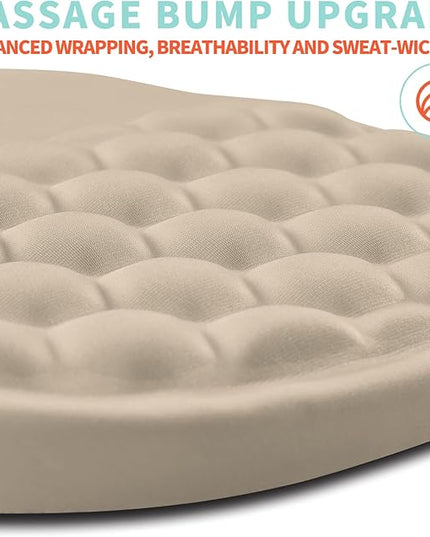 Ergonomic Mouse Pad Wrist Support with Memory Foam Massage Bulge, Carpal Tunnel Pain Relief Mousepad Wrist Rest for Mouse(12x8 inch, Apricot)
