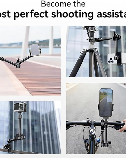 EMART 10inch Articulating Magic Arm Camera Mount with Super Clamp, Friction Power Adjustable Camera Mounts & Clamps with Magicarm and Cold Shoe for Photography/Videography/Webcam/Flash Light