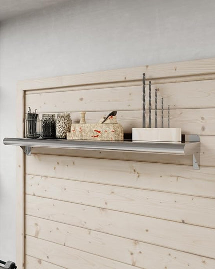 AmGood 36" Long X 6" Deep Stainless Steel Wall Shelf | NSF Certified | Appliance & Equipment Metal Shelving | Kitchen, Restaurant, Garage, Laundry, Utility Room