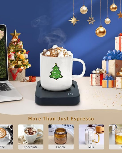 AnbanglinCoffee Mug Warmer, Smart Cup Warmer for Desk, 3 Temperature Control & Auto Shut Off, Electric Cup Warmer for Heating Candle,Milk,Tea,Beverage (Dark Blue-No Cup)