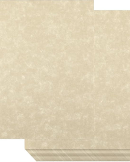 Epakh 200 Pcs Old Age Parchment Paper 8.5 x 11 Inch Standard Letter Vintage Colored Old Parchment Semblance Double Side Printing Paper (Fragrant Wood)