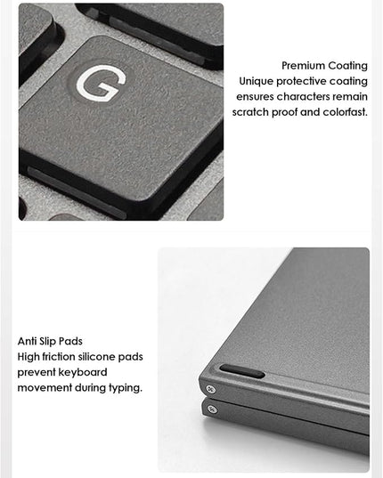 Tangxi Foldable Wireless Keyboard, Rechargeable Keyboard with Touchpad, Auto Sleep & Wake, Slim Pocket Folding Key Board for Android Wins iOS Tablet & Laptop (Grey)