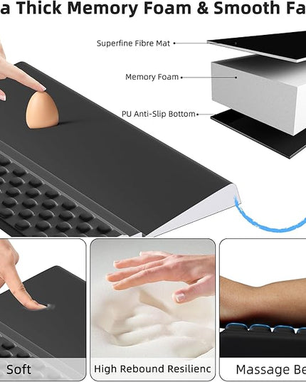 Ospelelf Keyboard Stand with Wrist Rest, Comfy Ergonomic Keyboard Riser Holder for Office Home