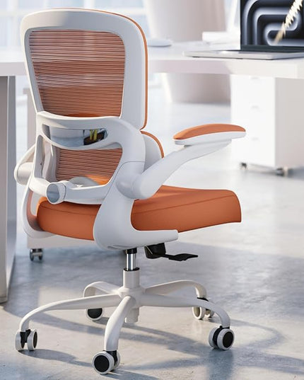 TRALT Office Chair - Ergonomic Desk Chair with Adjustable Lumbar Support, Mesh Computer Chair, Executive Chairs for Home Office Comfortable Lumbar Support (Orange)