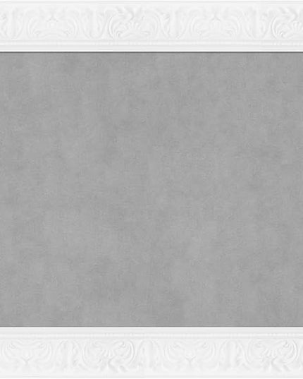 Amanti Art White Framed Magnetic Board 27x31 Medium Vision Board for use with Magnets, 100% Metal Sheet to Display Items as Office Decor or for Home Organization in mudroom, Kitchen or Kids Room