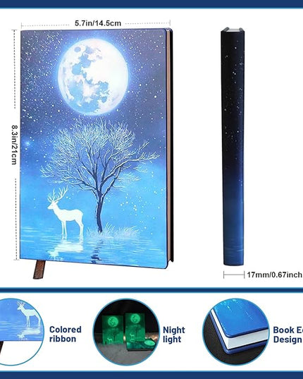 Glow-in-the-Dark Cool Journal Notebooks, Suitable for Boys, Girls, and Children As Gifts, School Specific Diary， A5 Notepad