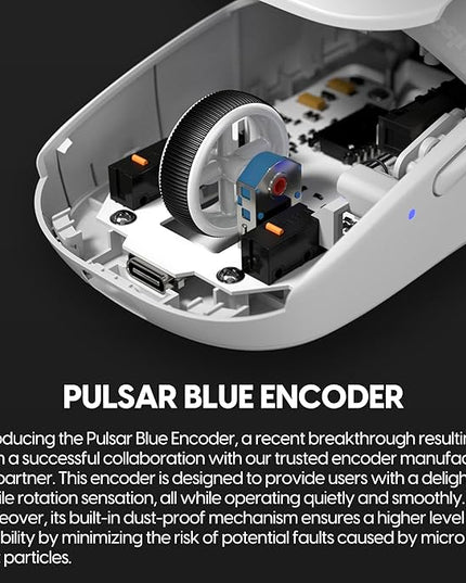 Pulsar Gaming Gears X2H mini Wireless Gaming Mouse, Ultra Lightweight 1.83 oz (52 g), Symmetrical, Optical Switch, 2.4 Ghz 1 ms, 26000 DPI, PAW3395 Sensor (Mini, Wireless, White)
