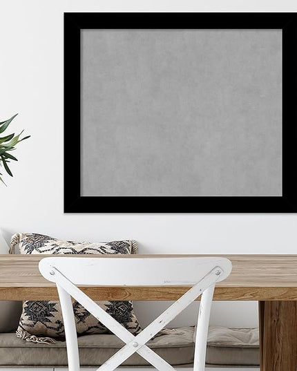 Amanti Art Black Framed Magnetic Board 23x27 Medium Vision Board for use with Magnets, 100% Metal Sheet to Display Items as Office Decor or for Home Organization in mudroom, Kitchen or Kids Room