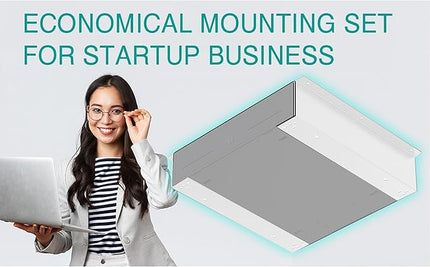 TidyFriend Cash Register Stand Brackets, 16 in Cash Drawer Under Counter Mount Brackets, Heavy Duty Steel Mounting Brackets for Square Cash Drawer, Brackets for Cash Drawer Under Counter (White)
