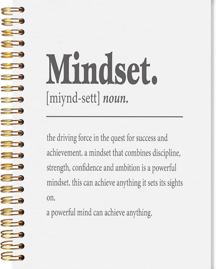 Knibeo Mindset Inspirational Notebooks Journal - Notebooks for School, 5.5×8.3 Inch Inspirational Spiral Bound Notebook with 164 Pages, College School Supplies pvc notebook
