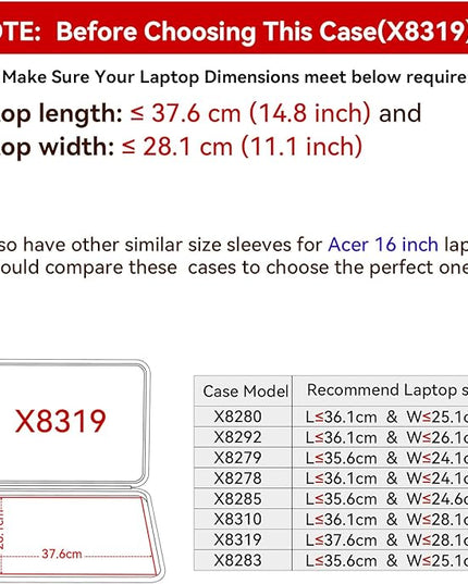 Smatree Hard EVA Protective Sleeve Case Compatible for 16 inch Acer Nitro 16 Gaming Laptop, for 17 inch Acer Predator Triton 17 X Gaming Laptop Anti-Shock and Waterproof Bag (X8319)