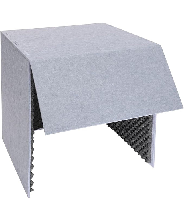 Desktop Soundproof Cover, Isolation Booth, Vocal Sound Absorbing Shield, Portable Vocal Recording Booth, Sound Proof Foam Room, Microphone Isolation Booth Cube, for Office, Home Studio (Black)
