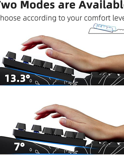 Ospelelf Wrist Support With Keyboard Stand, Comfy Ergonomic Riser Holder for Office Home
