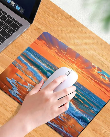 sea Wave Square Mouse pad, Texture, Waterproof, Anti Slip Rubber Base, Computer Mouse pad, Laptop Mouse pad