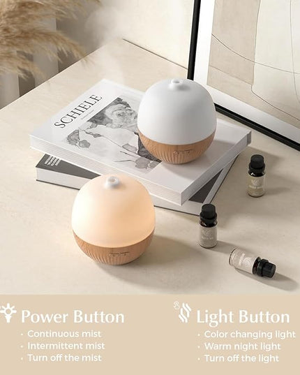 ARVIDSSON Essential Oil Diffuser, 100ml Small Aromatherapy Diffuser with Mood Light, Ultrasonic Oil Diffusers for Home, Mini Diffuser for Essential Oils, Gift for Women