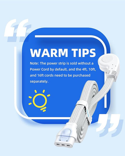 Innovative Power Strip, Cord Removable Design, Huntkey 6 Outlets Surge Protector with 4 USB Ports (2 USB-C, 2 USB-A), ETL Listed, Customize Cord Length