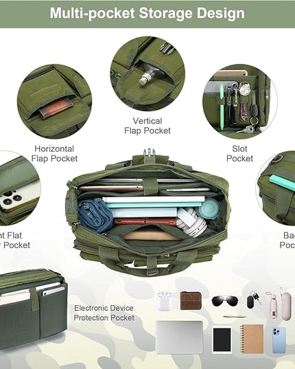 Stypos Tactical Messenger Bag Briefcase for Man Military Laptop Bag 14 Inch/15.6 Inch /17.3 Inch Messenger Shoulder Work Bag