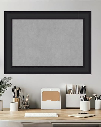Amanti Art Black Framed Magnetic Board 21x29 Medium Vision Board for use with Magnets, 100% Metal Sheet to Display Items as Office Decor or for Home Organization in mudroom, Kitchen or Kids Room