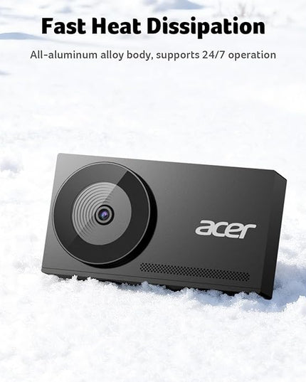 acer 4K Webcam for PC/Mac with All-Metal Unibody Sculpted, Sony 1/2" Sensor, PDAF, 2 Noise Reduction Mics, Privacy Cover, Lightweight, Fast Cooling, Streaming Camera for Live Meeting Commerce Gaming