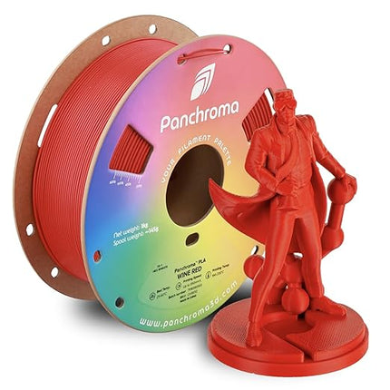 Panchroma PLA Wine Red 3D Printer Filament, 1.75mm, 1kg Spool, Easy to Print, High Speed Printing, Tangle Free, AMS Compatible, Perfect for Toys, Decor, Miniatures, Models & Cosplay