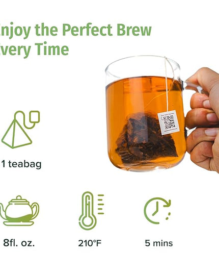 NEPAL TEA Organic Green Tea Bags from the Himalayas - 15 Pyramid Tea Bags, Single Origin from a Family Farm - Green Tea Bags with Loose Leaf Tea Inside (Himalayan Mist)