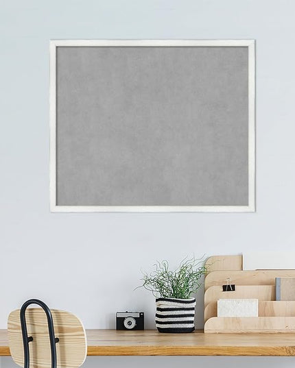 Amanti Art White Framed Magnetic Board 21x25 Medium Vision Board for use with Magnets, 100% Metal Sheet to Display Items as Office Decor or for Home Organization in mudroom, Kitchen or Kids Room