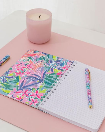 Lilly Pulitzer Large Hardcover Spiral Notebook, 11" x 9.5" with 160 College Ruled Pages, It Was All A Dream