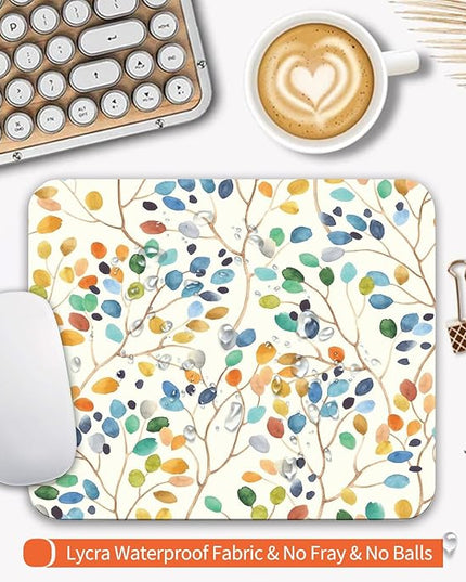 Square Mouse Pad Colorful Forest,Personalized Premium-Textured Custom Mouse Mat Design,Washable Mousepad Cloth,Non-Slip Rubber Base Computer Mouse Pads for Wireless Mouse