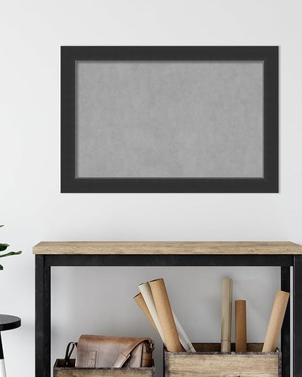 Amanti Art Black Framed Magnetic Board 25x37 Large Vision Board for use with Magnets, 100% Metal Sheet to Display Items as Office Decor or for Home Organization in mudroom, Kitchen or Kids Room