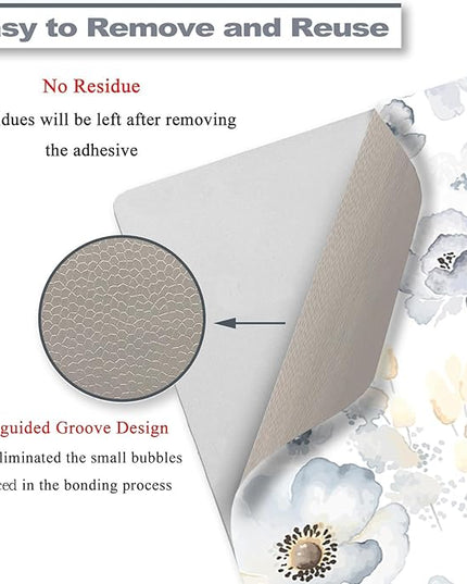 Laptop Skin Sticker Decal,12" 13" 13.3" 14" 15" 15.4" 15.6 inch Laptop Vinyl Skin Sticker Cover Art Protector Notebook PC (2 Wrist Pad Skins Included), Waterproof Removable, White Watercolour