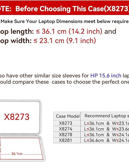 Smatree Hard EVA Protective Sleeve Case Compatible for 16 inch HP ZBook Power G11 A, for 15.6 inch HP Envy X360 15/15z/15t, for 15.6inch Pavilion x360 Convertible-15t/15 Laptop (X8273)