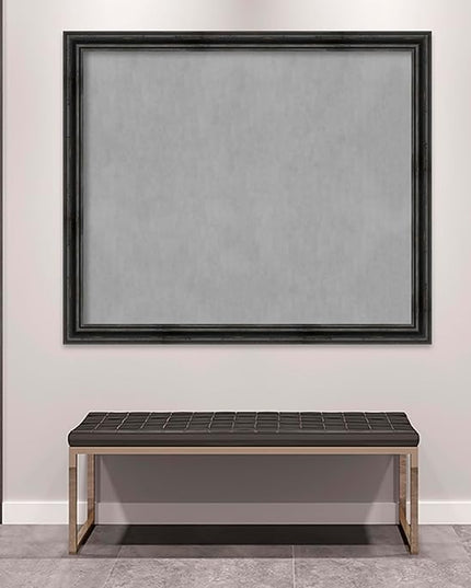 Amanti Art Black Framed Magnetic Board 45x53 Oversize Vision Board for use with Magnets, 100% Metal Sheet to Display Items as Office Decor or for Home Organization in mudroom, Kitchen or Kids Room