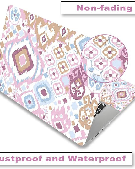Laptop Skin Sticker Decal,12" 13" 13.3" 14" 15" 15.4" 15.6 inch Laptop Vinyl Skin Sticker Cover Art Protector Notebook PC (2 Wrist Pad Skins Included), Waterproof Removable, Cute Pink Abstract