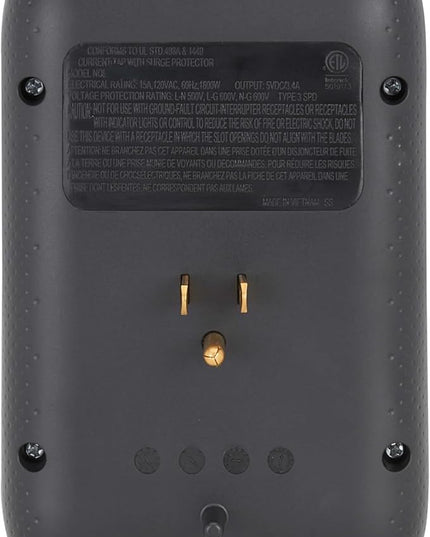 Eaton Tripp Lite SK60CB Wall Surge Protector Power Strip & USB Wall Charger, 6-Outlet Extender, 1 USB-C + 2 USB Ports, 1080 Joules, Multi-Plug Outlet Splitter, Black, Lifetime Manufacturer's Warranty