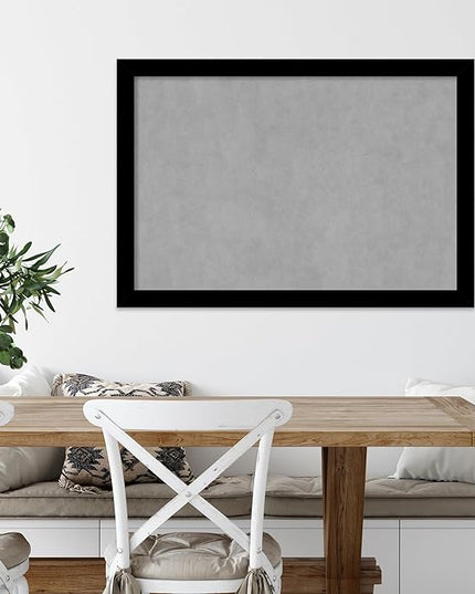 Amanti Art Black Framed Magnetic Board 27x39 Large Vision Board for use with Magnets, 100% Metal Sheet to Display Items as Office Decor or for Home Organization in mudroom, Kitchen or Kids Room