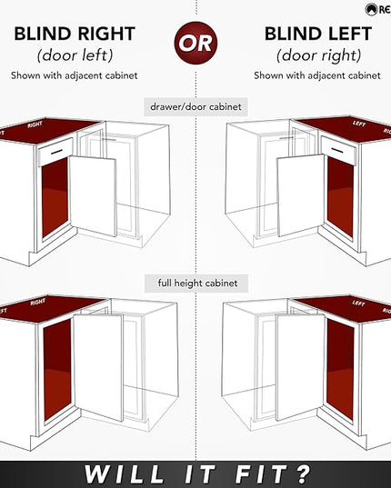Rev-A-Shelf Dual Tier Pullout Shelf Organizer for Blind Corner Kitchen or Bathroom Cabinets with Soft Close,15", 4 Shelves, Chrome, 5PSP-15SC-CR