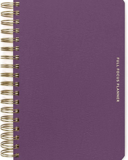 Full Focus Leather Coil Planner by Michael Hyatt - The #1 Daily Planner to Set Annual Goals, Increase Focus, Eliminate Overwhelm, and Achieve Your Biggest Goals - Hardcover (Eggplant)
