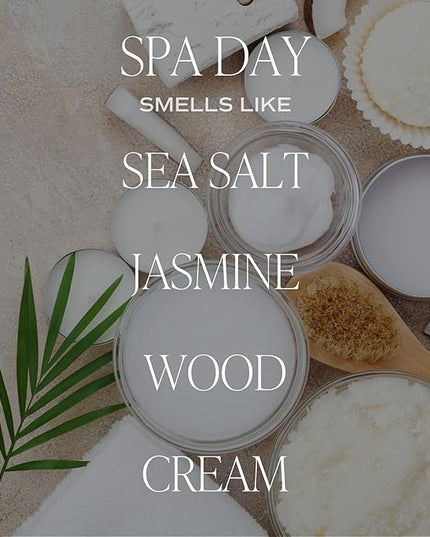 Sweet Water Decor Spa Day Reed Diffuser Set - Sea Salt, Jasmine, Wood, and Cream Scented Diffuser - Relaxing Spa Scent Diffusers for Home, Long Lasting Fragrance, Made in The USA