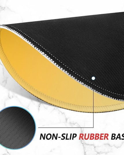 ITNRSIIET Mouse Pad Non-Slip Rubber Base Smooth Surface Stitched Edges Waterproof Durable Compatible with All Mice for Office & Gaming, Desk Accessory, Diameter 8.7 inch, Yellow Gradient