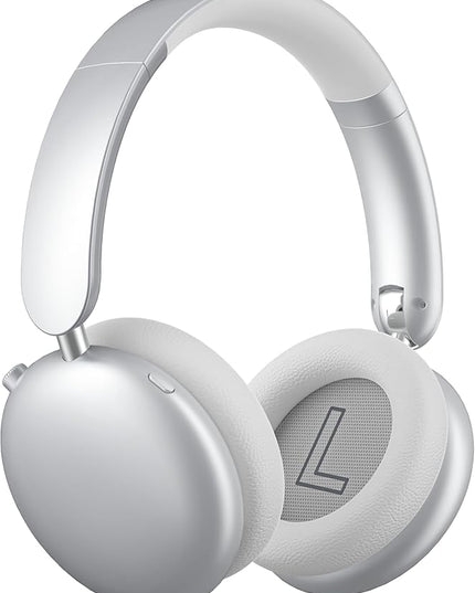 Wentronic Y06 Noise Cancelling Headphones,58H Playtime and 5 EQ Music Modes Wireless Over Ear Bluetooth Headphones with Microphone,Lossless Audio,Multipoint Connection,Foldable,Lightweight,Silver