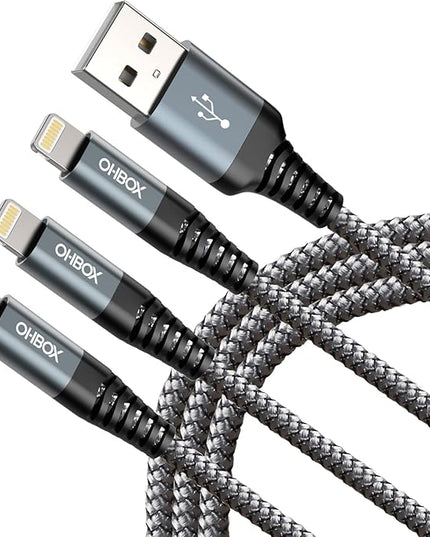 iPhone Charging Cable 6FT, 3Pack [Apple MFi Certified] USB to Lightning Cables Fast Charging, iPhone Charger Cord iPhone USB Cable Compatible with iPhone 14 13 12 11 Pro Max Plus 8 7 6 iPad and More