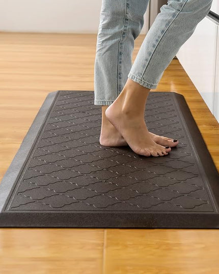 24 x 60 Inch Extra Support Anti Fatigue Comfort Kitchen Mat, Waterproof Long Kitchen Runner, Non-Slip Standing Desk Mat, Commercial Pads for Offices, Home, Garages (Barcelona Brown, 24'' x 60'')