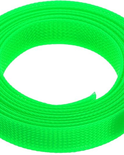 uxcell Expandable Sleeving,1 3/16-inch 10ft Cable Sleeve, Green