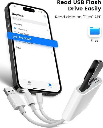 SD Card Reader for iPhone iPad Laptop 3-in-1 Connectors Memory Card Adapter with Dual Slots & USB Port Trail Game Camera Viewer for iPhone Mac MacBook Android Laptop White